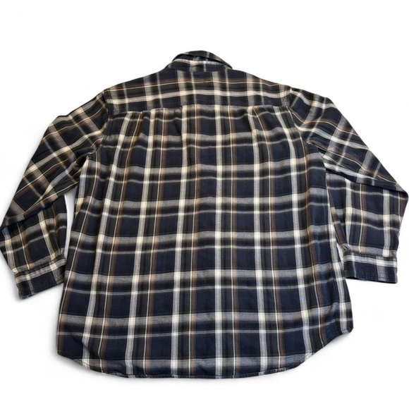 Carhartt Mens XL Snap Button Flannel Shirt Relaxed Fit Missing Lower Snaps As Is - Picture 2 of 5